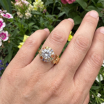 luxury gold plated multicolor ring