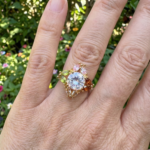 luxury gold plated multicolor ring