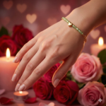 Serene Love: Gold Chain & Mint Green Crystal Heart Bracelet