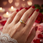 Radiant Love Heritage Heart Ring – Adjustable Gold Finish with Crystal Accent