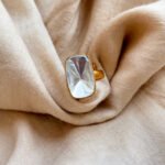 Exclusive Polki Adjustable Ring – Gold Plated Statement Jewelry