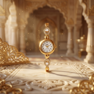 Antique Gold Heart Crystal Heritage Bracelet Watch For Women
