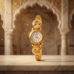 Antique Gold Leaf Crystal Heritage Bracelet Watch For Women