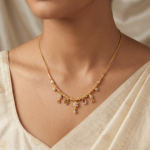 Floral Cz Gold-Tone Dokiya Necklace For Women