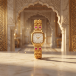 Heritage Floral Ruby Gold Watch Bracelet