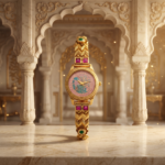 Royal Peacock Pink Heritage Gold Watch For Women – Luxury Ethnic Timepiece