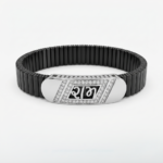 Shree Ram Silver Crystal Men's Bracelet