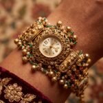 Antique Gold Ghungroo Pearl Temple Bracelet Watch for Women & Girls - BelleVogue