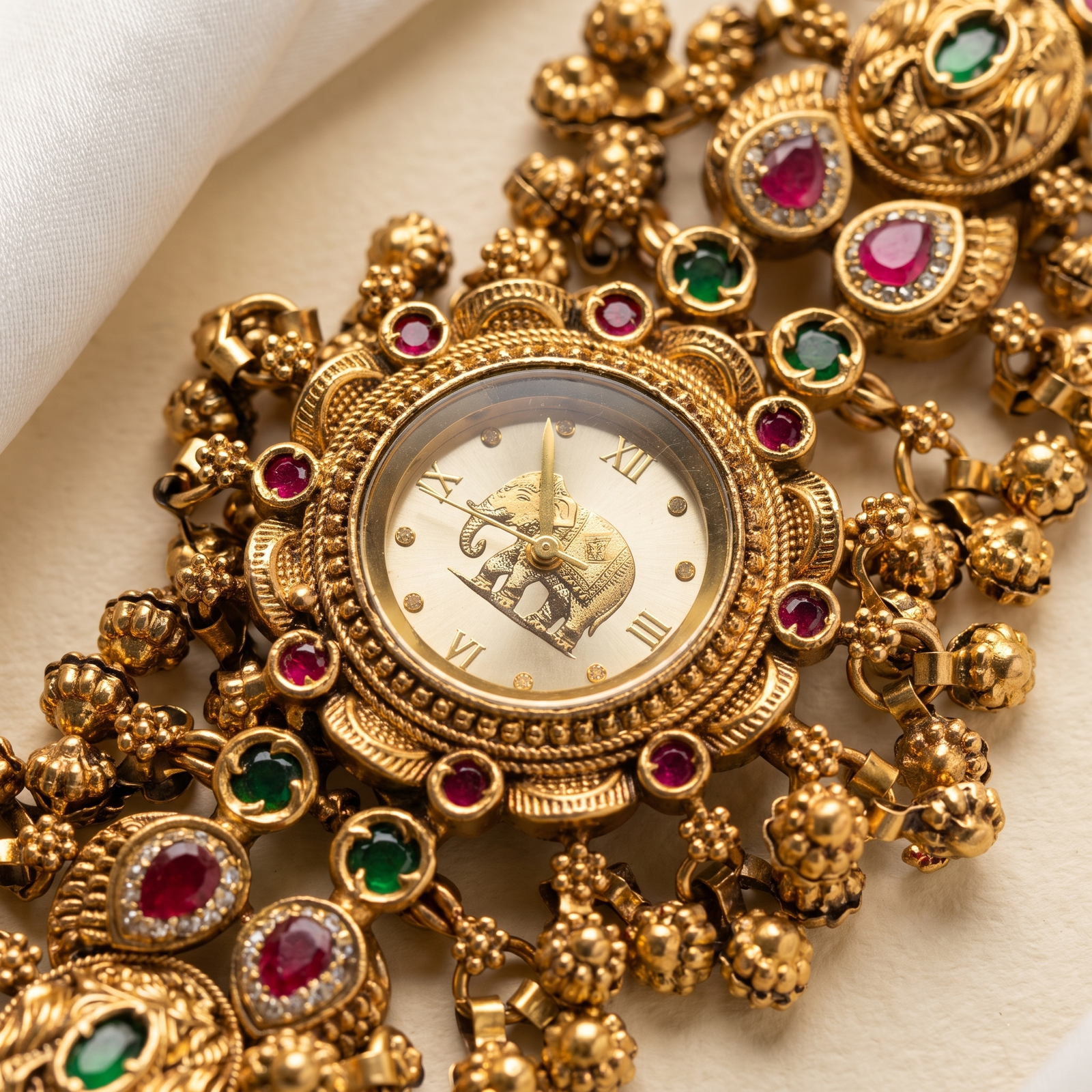 Temple Bracelet Watch for Women - Ivory Dial